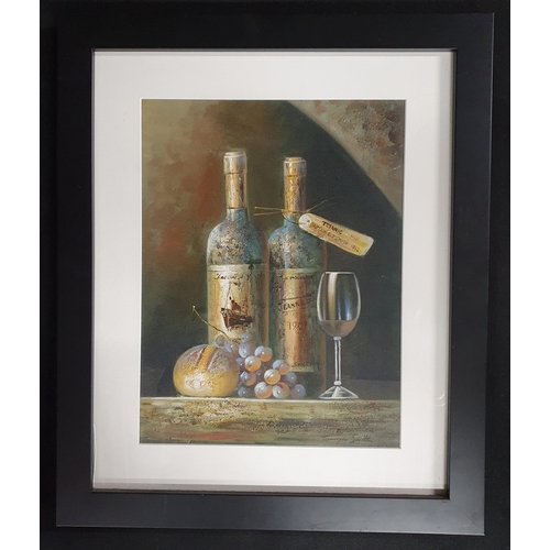 722 - Tanya Smith(Irish), Mixed Media on Board 'Titanic' Still Life in a good black frame and cream border... 