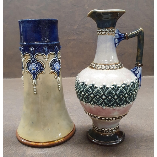 1096 - Two 19th Century Royal Doulton salt glaze Vases.
H 15 cm approx.