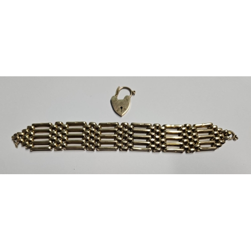 346 - A 9ct Gold rope Bracelet  with lock, approx weight 26gms.