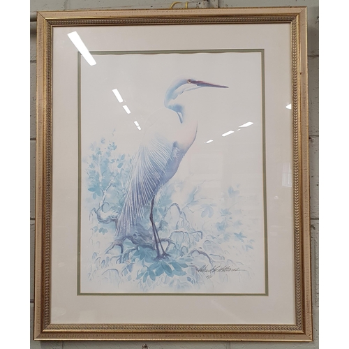 60 - A pair of 20th Century colour Prints of Herons signed by Richard Williams lower right in very good f... 