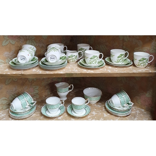 71A - A quantity of Royal Crown Derby Tea Wares made for Harrods of Knightsbridge along with a Staffordshi... 