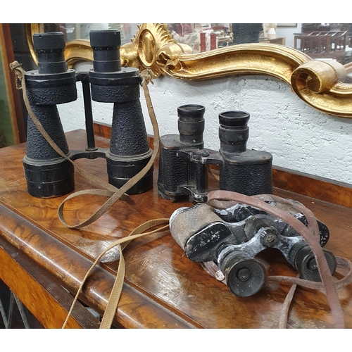 80 - Three vintage Binoculars.