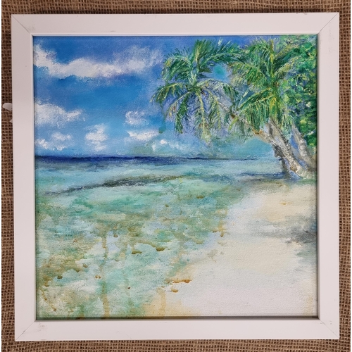 105 - A 20th Century Oil on Canvas of a Caribbean scene. No apparent signature. 33 x 33 cm approx.