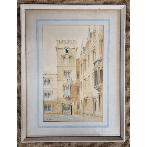 106 - A 20th Century Watercolour of a street scene by R M Deepwell. Signed LL. 42 x 32 cm approx.