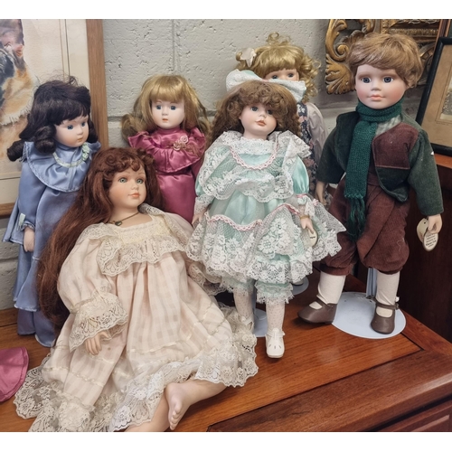 108 - A large quantity of Porcelain Dolls.