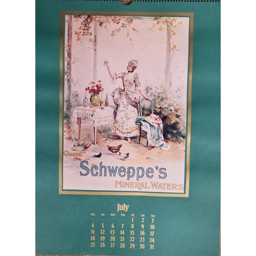 266 - A quantity of glamour colour Prints also to include a 1983 Schweppes colour Calendar. Unframed.