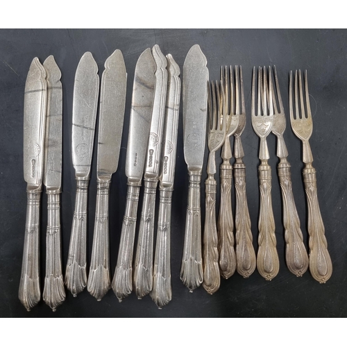 276 - A good quantity of Silverplated Cutlery some with mother of pearl handles.