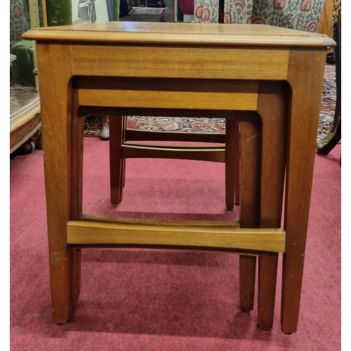 277 - A good set of three mid Century graduated Teak Tables. Largest being 40 x 55 x H 48 cm approx.