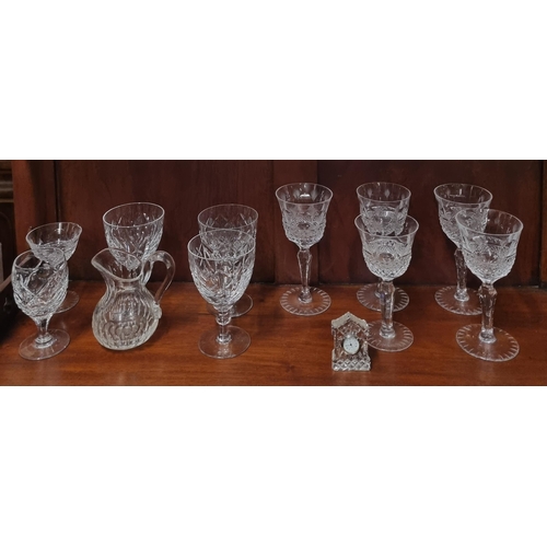 567 - A quantity of Crystal to include red wine glasses and others.