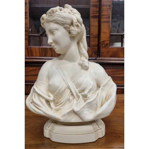 587 - A French Plaster Figure of Sylvie. H 31 cm approx.