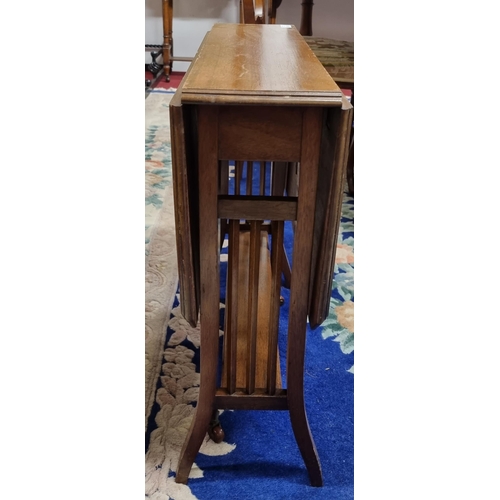 600 - An Edwardian Mahogany Sutherland Table of neat proportions. 61 x 76 x H 60 cm approx.