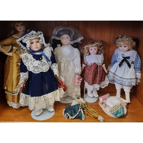 427 - A good quantity of ceramic Porcelain Dolls.