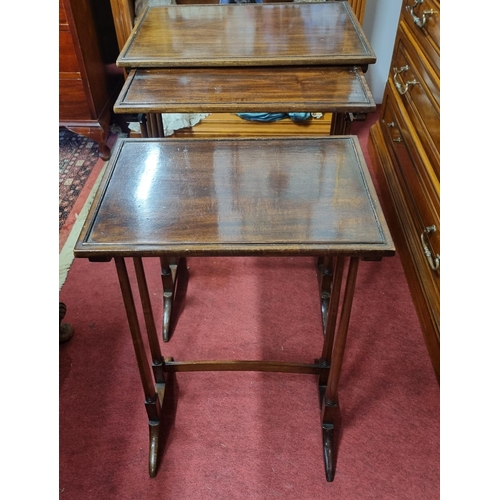 428 - A really good set of early 20th Century Tables. Largest being 33 x 48 x H 67 cm approx.