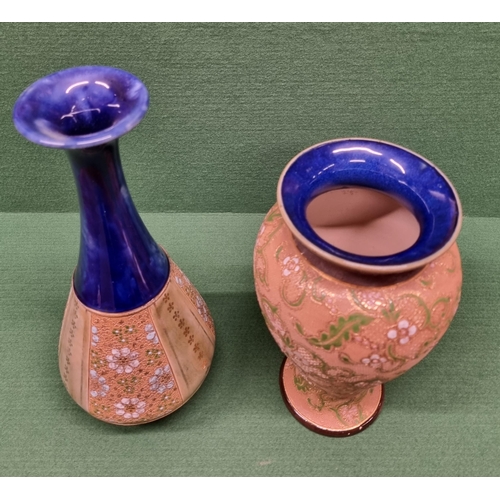 614 - Two Royal Doulton salt glaze Vases.