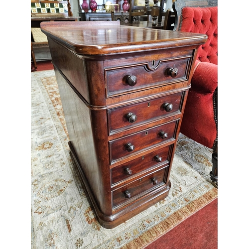 1160 - A fantastic pair of 19th Century bedside Cabinets with five drawer front and moulded edge.
H 77 x W ... 