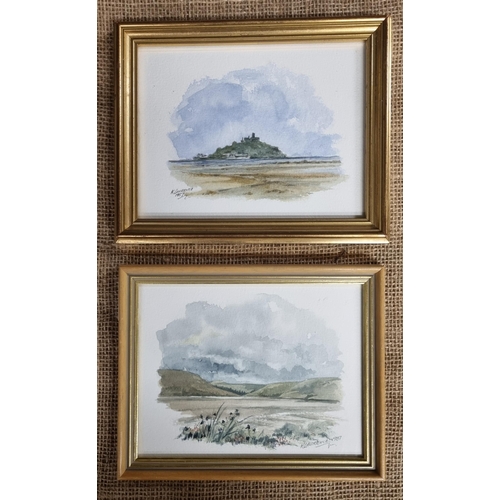 659 - Two 20th Century Watercolours Landscape scenes by K. Laurence. 15 x 19 cm approx.