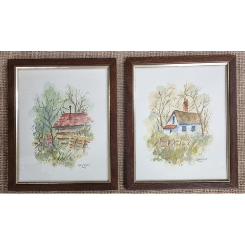 682 - K. Laurence; A pair of landscape Watercolours. 25 x 20 cm approx.