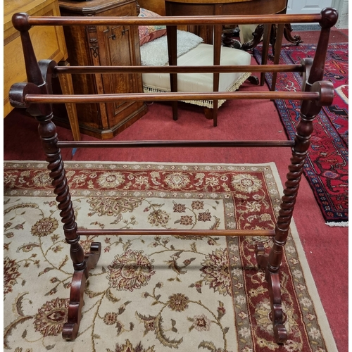 740 - A good Mahogany Towel Rail. W 67 x H 93 cm approx.