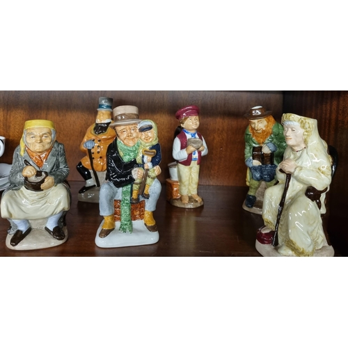 929 - A good set of six Woods and Sons Dickens figures.