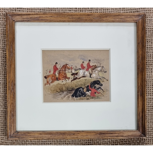 757 - In the manner of Henry Alkin. A 19th Century Watercolour of a hunting scene. No apparent signature. ... 