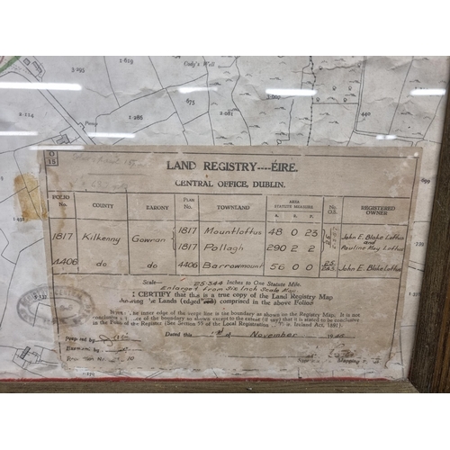 778 - An original Kilkenny Land Registry Map of Mount Loftus. Dated 1946. 119 x 139 cm approx.