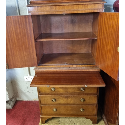 785 - A 20th Century Mahogany Drinks Cabinet on Chest with brushing slide on bracket feet. W 75 x 42 x H 1... 