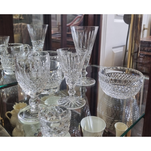 813 - A good quantity of Waterford Crystal to include Jugs, Coleen pattern glass, a center Bowl etc.(sligh... 