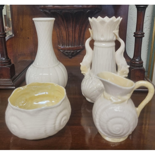 814 - A good quantity of Belleek along with Ansley and other items.