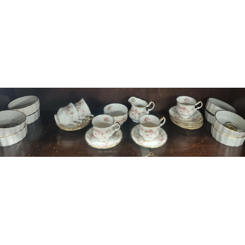 833 - A good quantity of Paragon Victoriana Rose Tea Wares along with other 19th Century and later Roslyn ... 