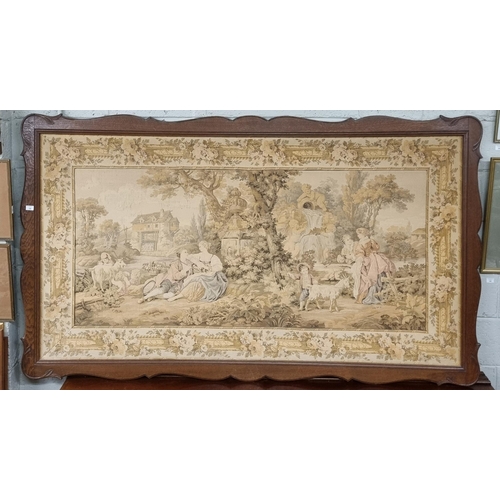 188 - An extremely large late 19th early 20th Century Continental Tapestry of a garden scene. In a good or... 