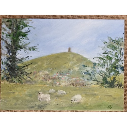 415A - A group of three 20th Century Oils On Canvas of country scenes by K. Laurence. Unframed. 21 x 30 cm ... 