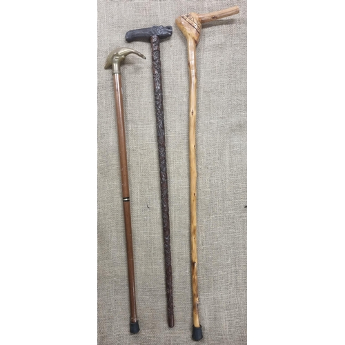 709 - A good quantity of Vintage Walking Sticks.