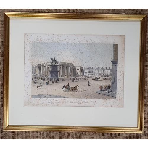 1092 - Two 19th Century coloured Engravings of Dublin.
Largest H 45 x W 40 cm approx.