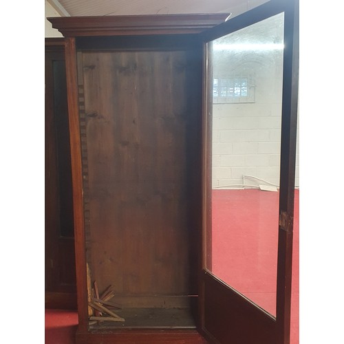 1216 - A pair of Mahogany Gun Cabinets from a shop.
H 195 x W 95 x D 30 cm approx.