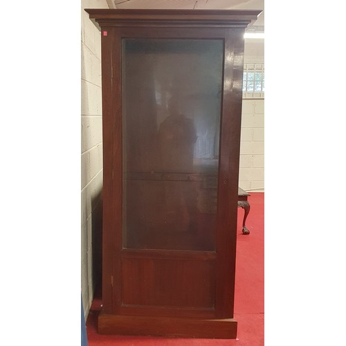 1216 - A pair of Mahogany Gun Cabinets from a shop.
H 195 x W 95 x D 30 cm approx.