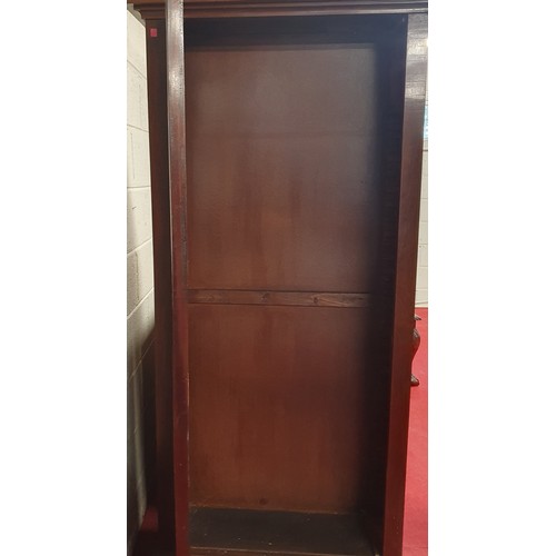 1216 - A pair of Mahogany Gun Cabinets from a shop.
H 195 x W 95 x D 30 cm approx.