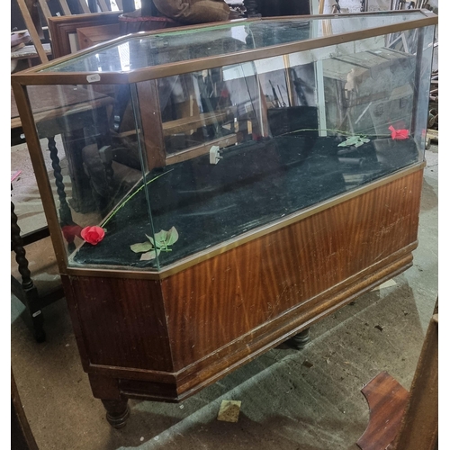 1239 - A good Metal bound Haberdashery display Cabinet. H 93 x W 120 x D 56 cm approx.