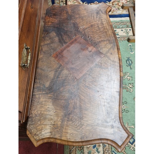 1296 - A  really good quantity 19th Century Walnut serpentine fronted fold over Card Table with turned carv... 