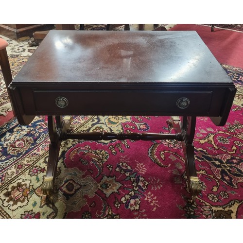 863 - A 19th Century Mahogany pierced back Chair along with a mahogany piano stool and a mahogany dropleaf... 