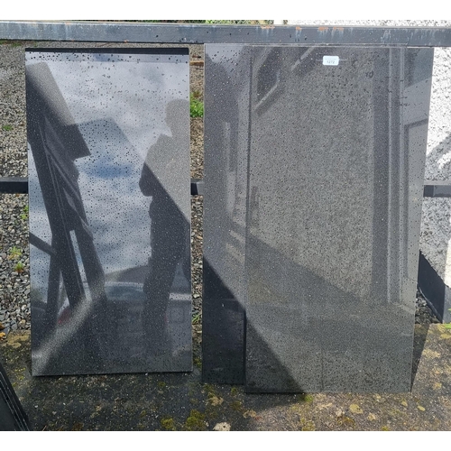 1272 - A quantity of polished Stone counters (4).
 2 X L 95 x W 47 cm approx. 
1 X  L 95 x W 52.5 cm approx... 