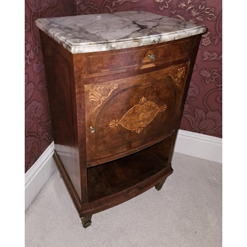 121 - A Superb 19th Century Walnut and Inlaid Bedroom Suite including a triple wardrobe with a central bev... 