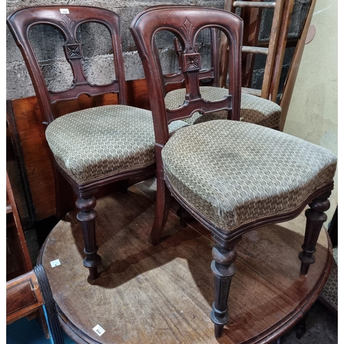 1259 - A good set of six 19th Century Mahogany dining Chairs.