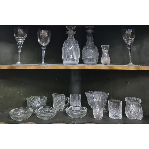 64 - A quantity of Crystal and Glass Wares to include Waterford.