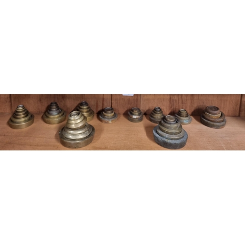 72 - A large quantity of Brass Weights.