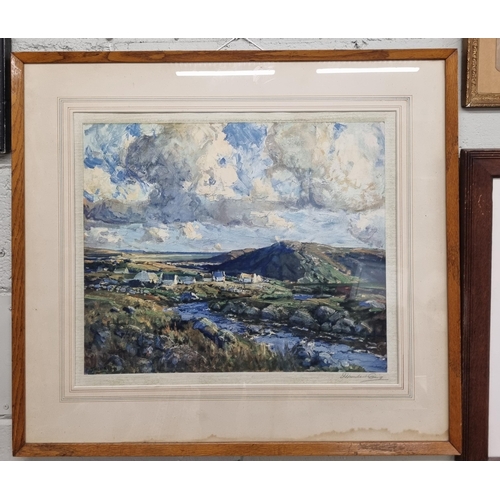 82 - J H Craig. A signed coloured Print of a West of Ireland scene. Signed J Humbert Craig in the margin.... 