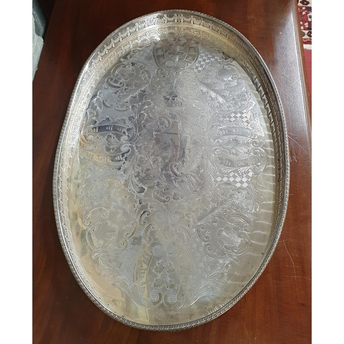 71 - A really good quantity of Silverplate to include a pierced and etched oval Tray.