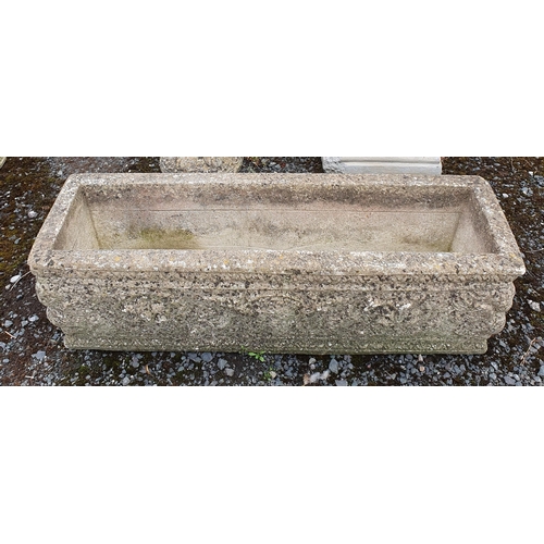 946 - A really good Reconstituted Stone Garden Planted.
H 28 x L 88 x D 27 cm approx.