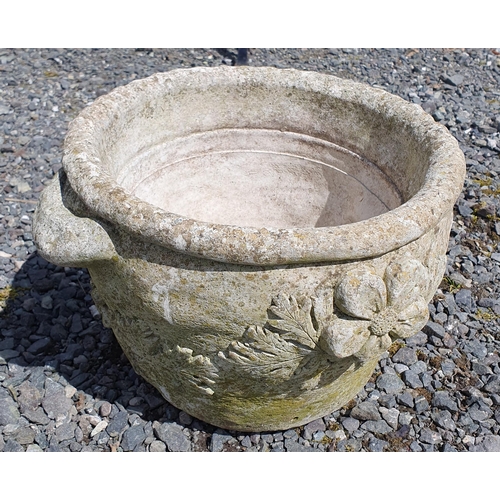 958 - A Reconstituted Stone Garden Planter.
Height 27 x D 36 cm approx.