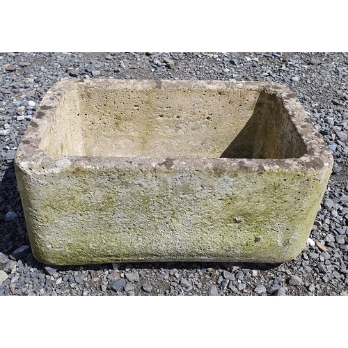 959 - A Reconstituted Stone Garden Planter.
H 19 x 40 x 27 cm approx.