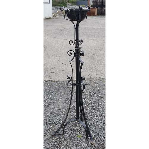 962 - A Set of tall Iron Garden Plant Stands. Height 127 cm approx.